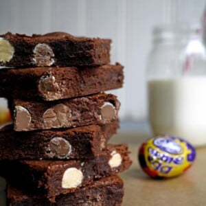 Filthy Fudgy Easter Creme Egg Brownies - The best Easter brownies you'll make this year!