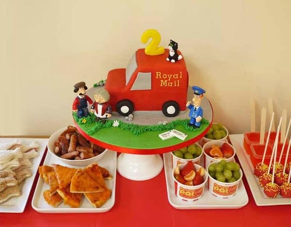 Postman Pat Birthday Party Food Inspiration Dessert Table
