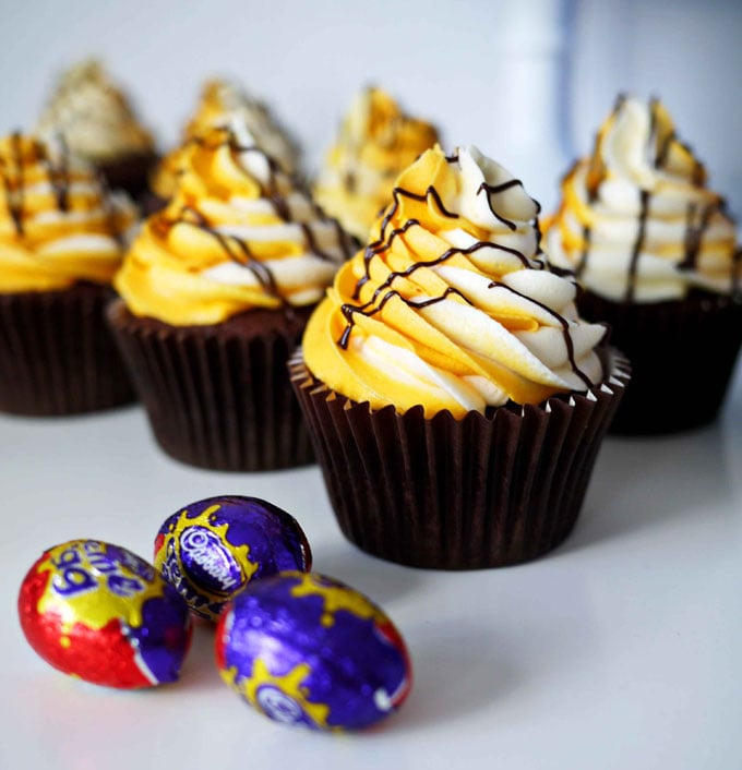 Cadbury's Creme Egg Cupcakes - The best Easter bake! My favourite recipe along with 5 must know TOP TIPS for making the perfect Creme Egg Cupcake.