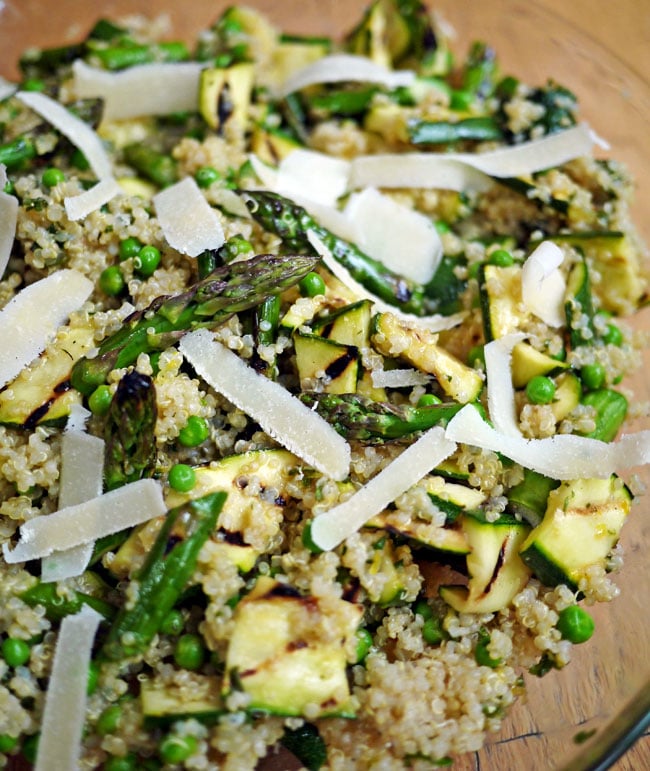 Quinoa Asparagus Pea and Lemon Salad