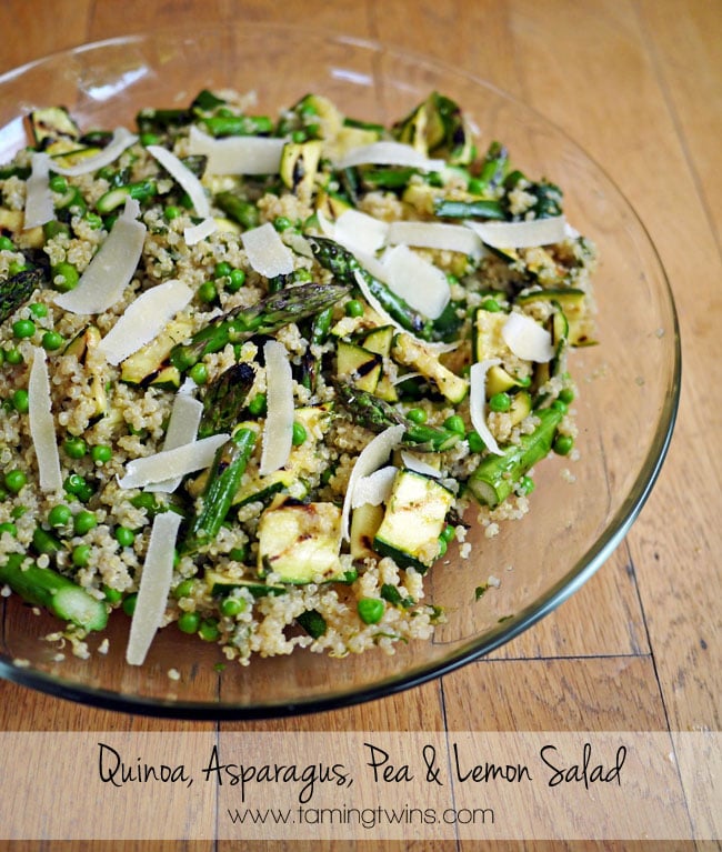 Quinoa Asparagus Pea and Lemon Salad