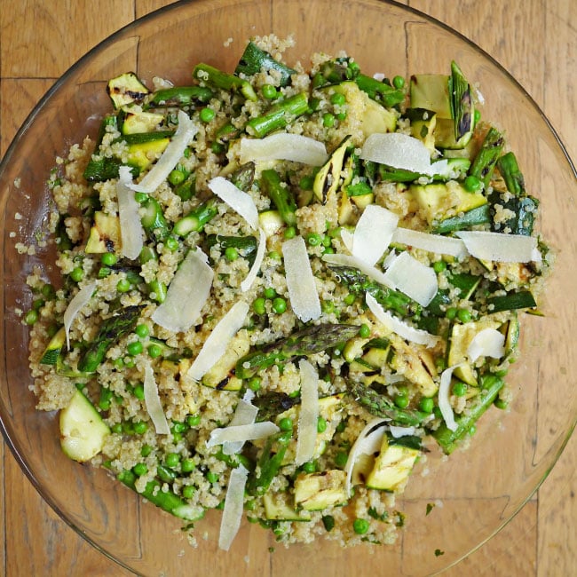 Quinoa Asparagus Pea and Lemon Salad