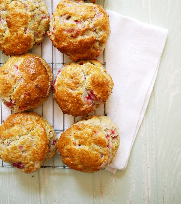 Raspberry Scones Biscuits with Passion Fruit and Clotted Cream Recipe