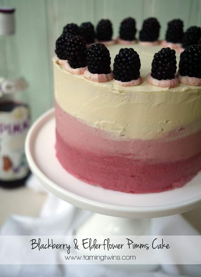 Blackberry and Elderflower Pimms Layer Cake