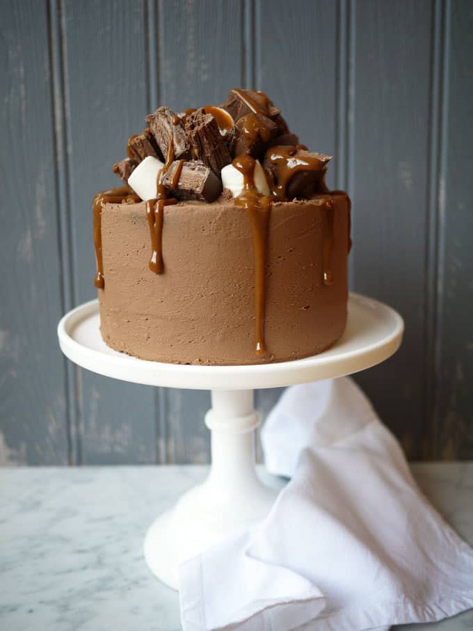 Caramel Rocky Road Layer Cake