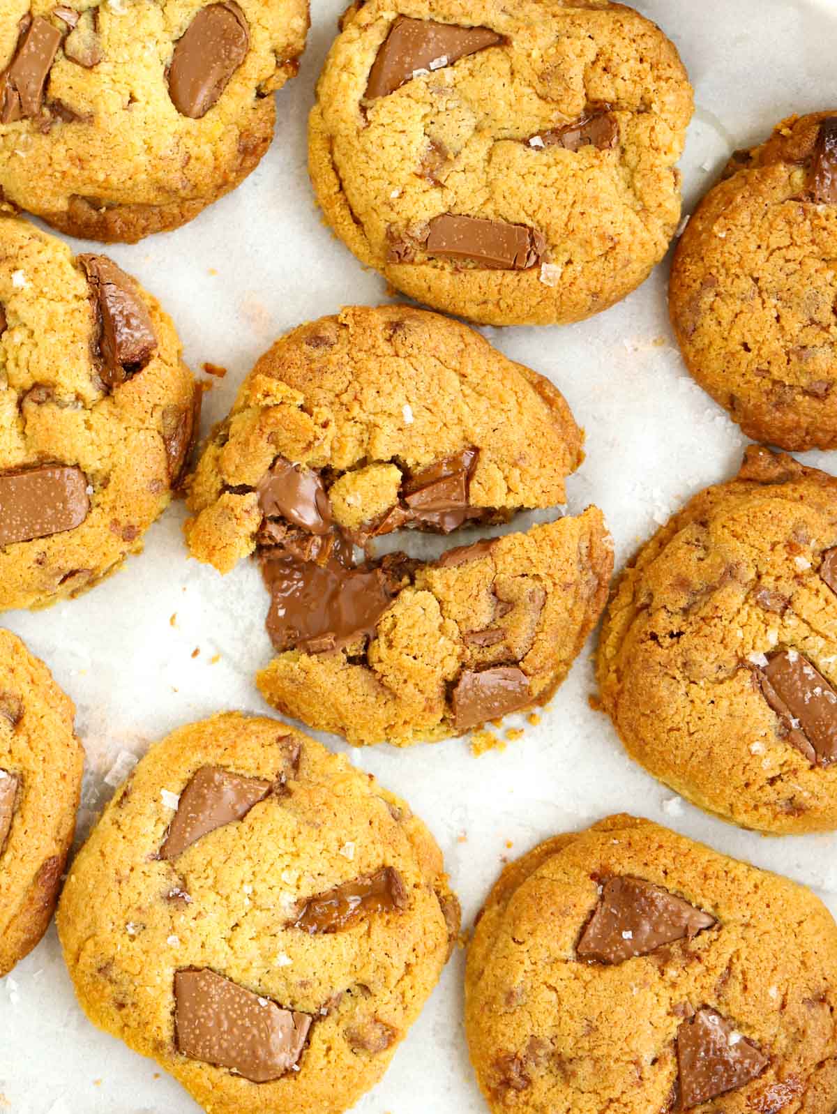 Close up of Daim Bar Cookies