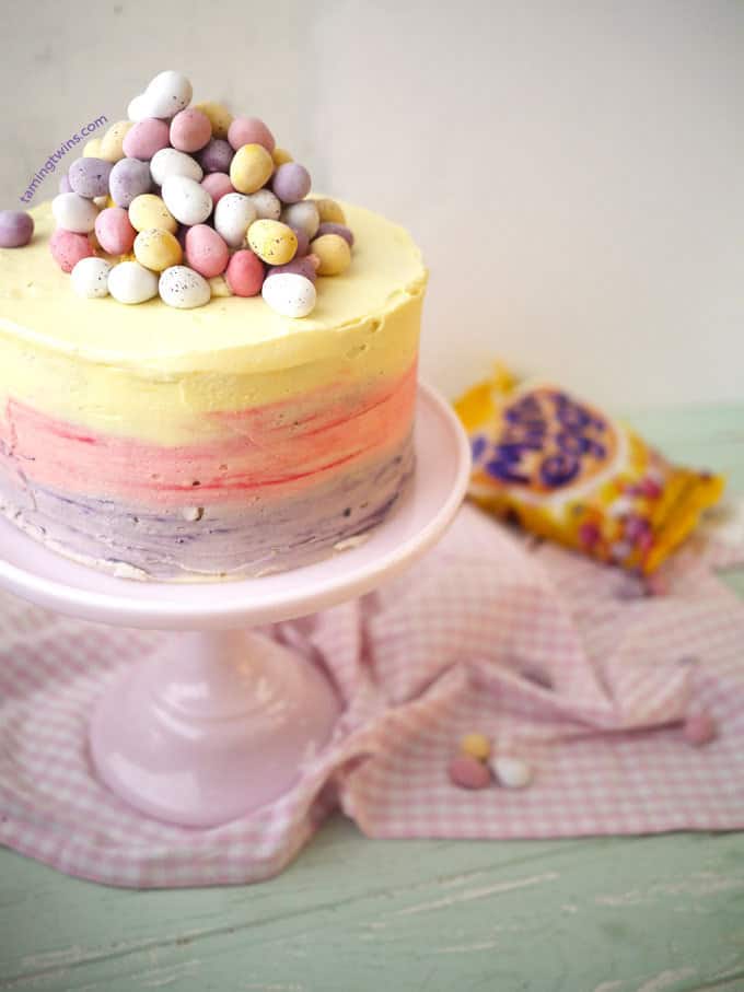 Mini Egg Ombre Pinata Layer Cake