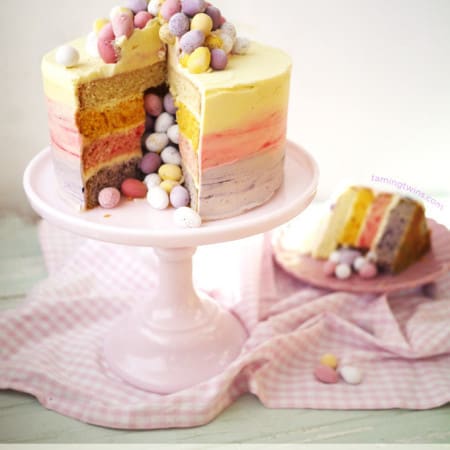Mini Egg Ombre Pinata Layer Cake