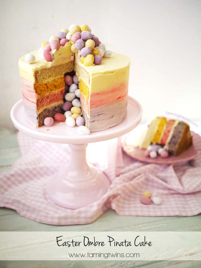 Mini Egg Ombre Pinata Layer Cake