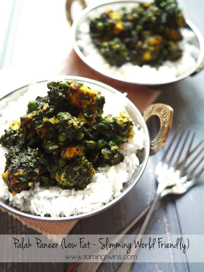 Palak Paneer - Slimming World friendly, low fat recipe for this favourite vegetarian curry. 