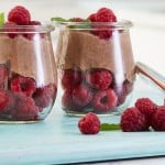 Chocolate and Raspberry Chia Seed Pudding with Optiwell | A delicious start to the day or a healthy treat for any time. Made with Optiwell for added protein and a delicious fruity taste. | TamingTwins.com