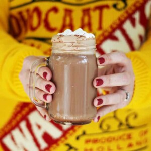 Advocaat Hot Chocolate - The classic Christmas festive drink, the snowball, but transformed into a hot chocolate cocoa drink. A delicious winter warmer cocktail.