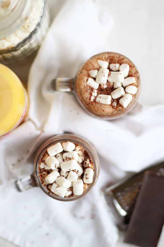 Advocaat Hot Chocolate - The classic Christmas festive drink, the snowball, but transformed into a hot chocolate cocoa drink. A delicious winter warmer cocktail.