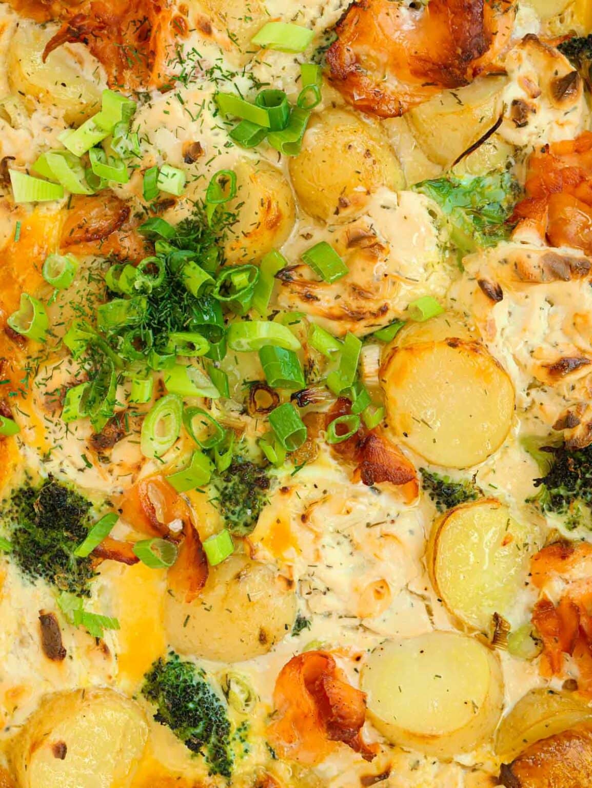 Creamy Salmon Bake with Potatoes & Broccoli