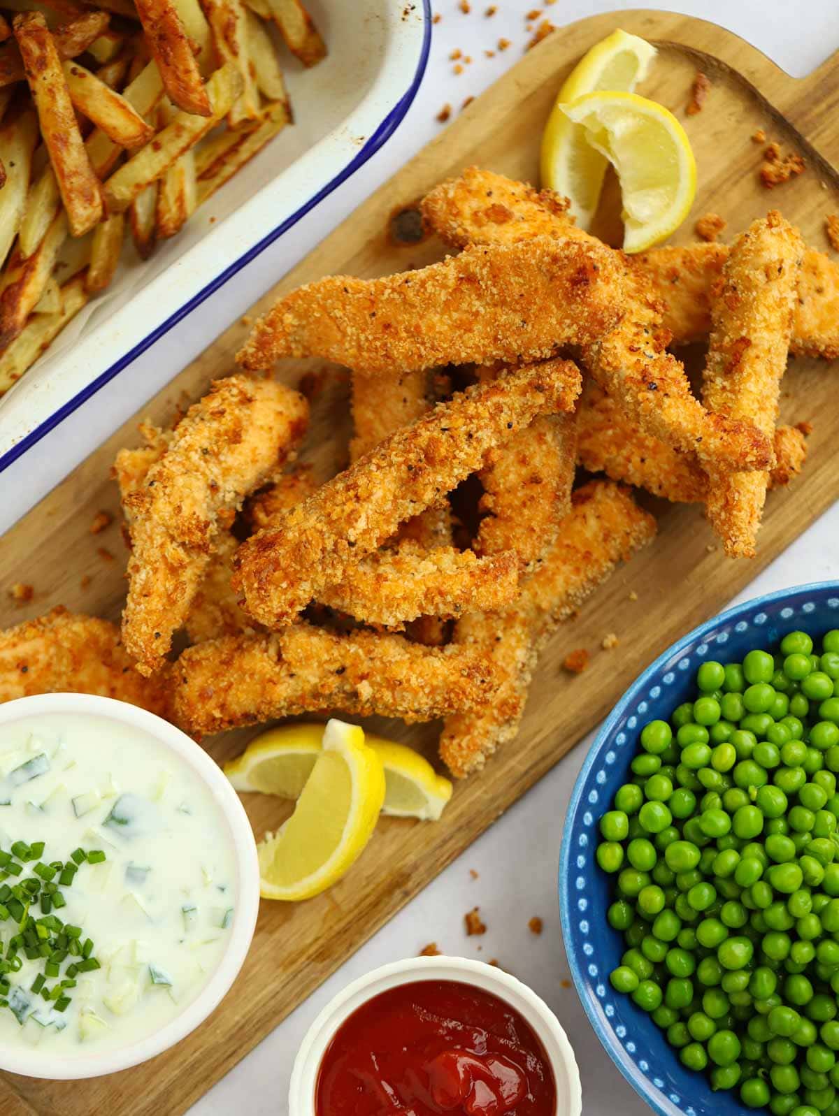 Homemade salmon fish fingers recipe for the whole family