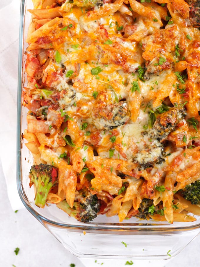 Healthy Tuna Pasta Bake Recipe with Cheesy Topping