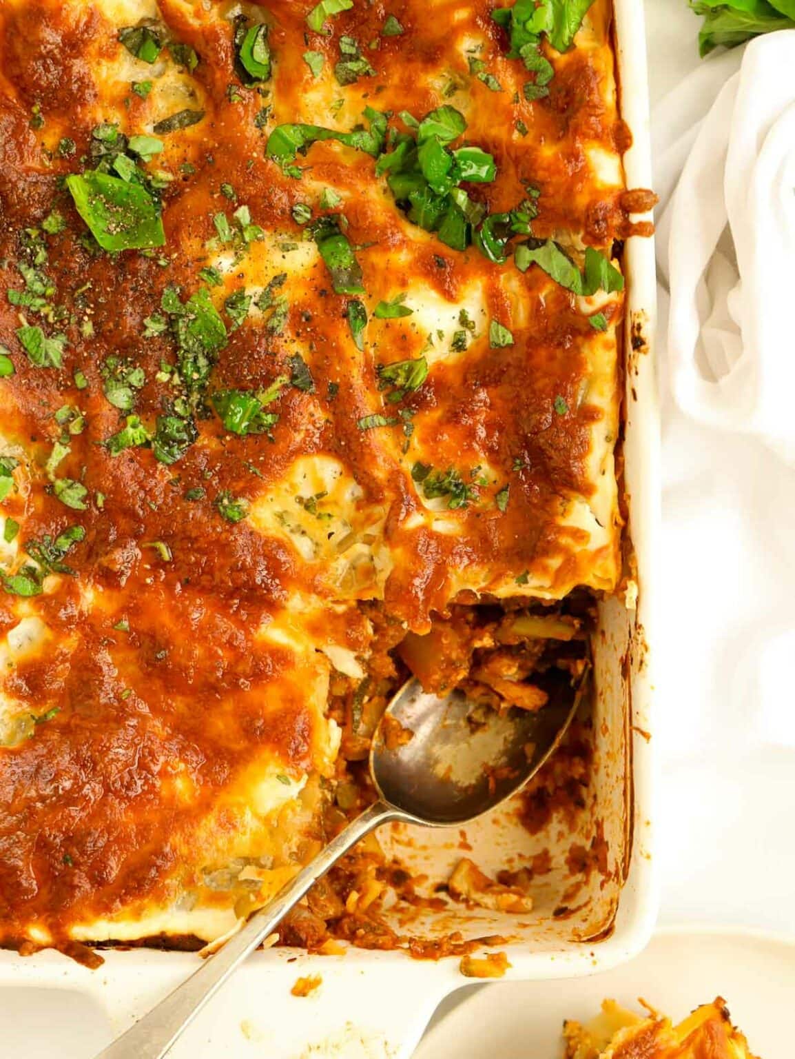 Courgette Lasagne {with Double Cheese Topping}