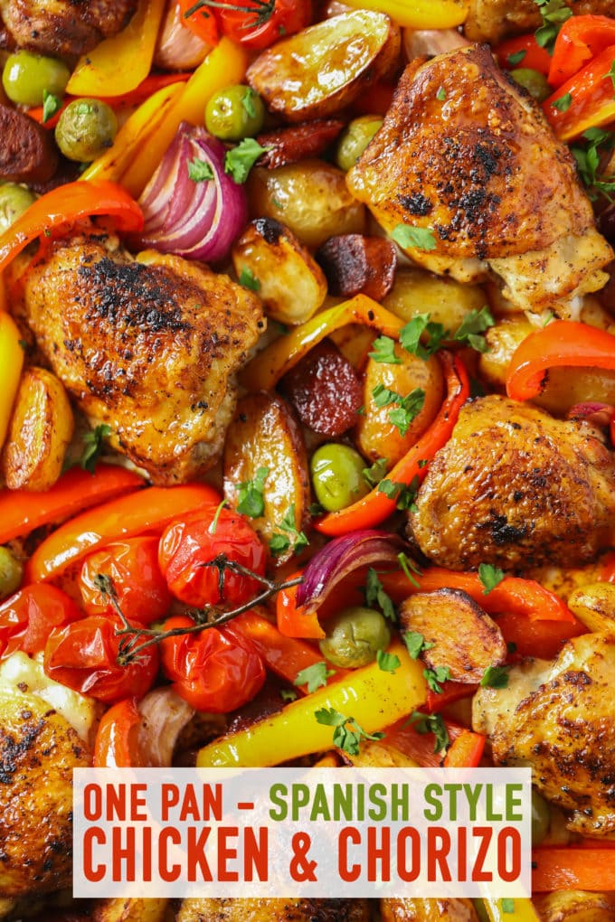 Spanish Chicken and Chorizo Tray Bake Recipe - Quick One Pan Dinner