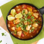 A simple and delicious family friendly fish stew recipe, based on the Brazilian dish Moqueca, with a sweet coconut creaminess that kids will love.