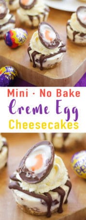 No Bake Mini Creme Egg Cheesecake