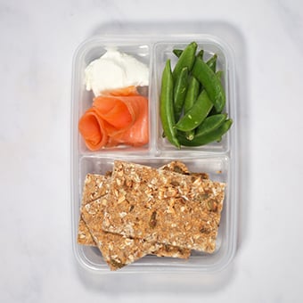 Ryvita and smoked salmon healthy lunch idea for work