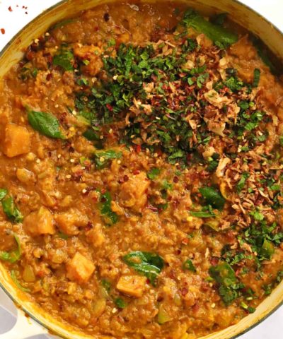 Easy Dahl recipe with lentils and butternut squash