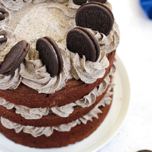 Oreo cake recipe - chocolate layer cake with Oreo frosting