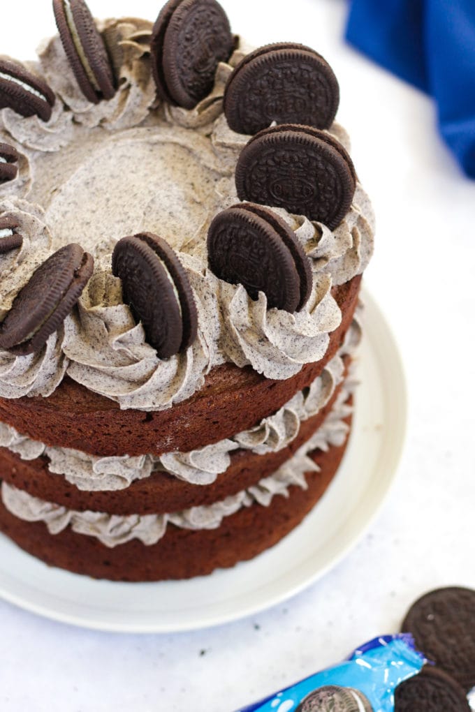 Oreo Cake - An Easy Chocolate Cookies &amp; Cream Layer Cake Recipe!