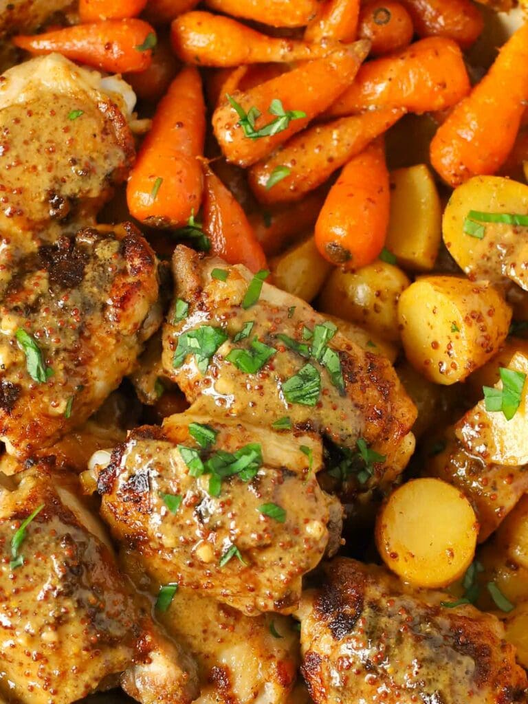 Honey Mustard Chicken {One Pan Meal}