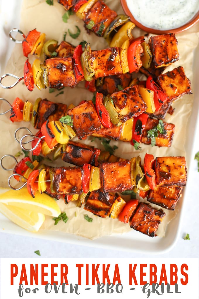 Easy Paneer Tikka {For Grill, Oven or BBQ}