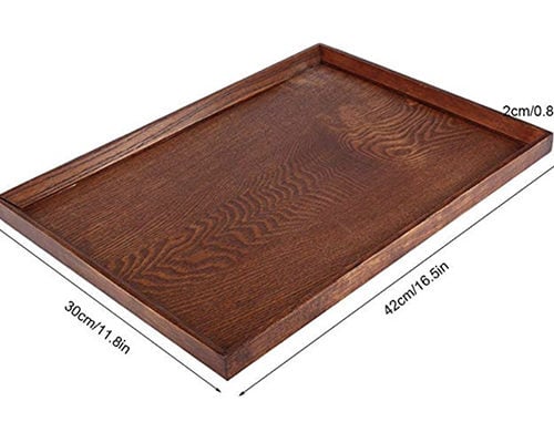 Wooden tray for making snack boards