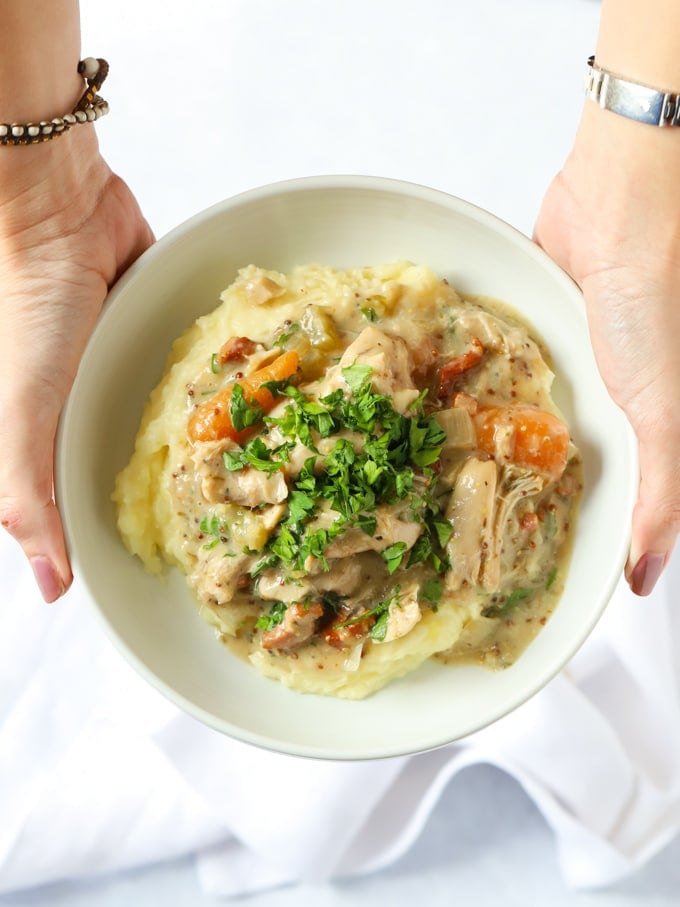Slow Cooker Chicken Casserole with Crispy Bacon