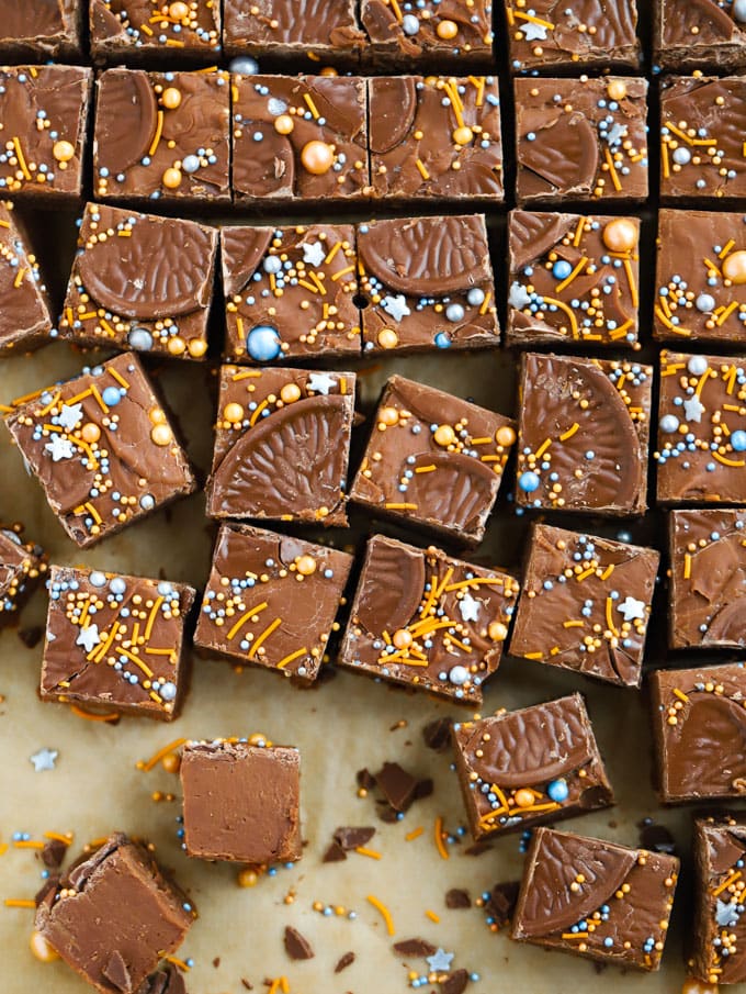 Chocolate Orange Fudge - Just 2 Ingredients!