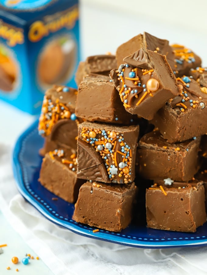 Chocolate Orange Fudge - Just 2 Ingredients!