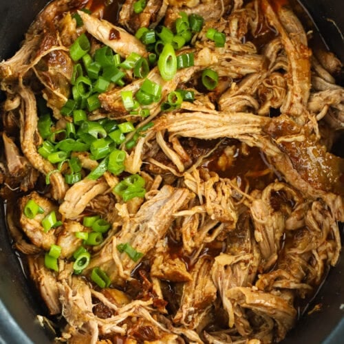 slow cooker pulled pork recipe with just 5 ingredients