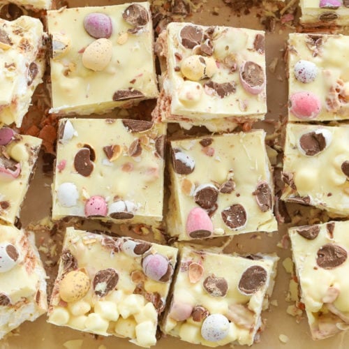 Mini Egg Rocky Road recipe with white chocolate for Easter
