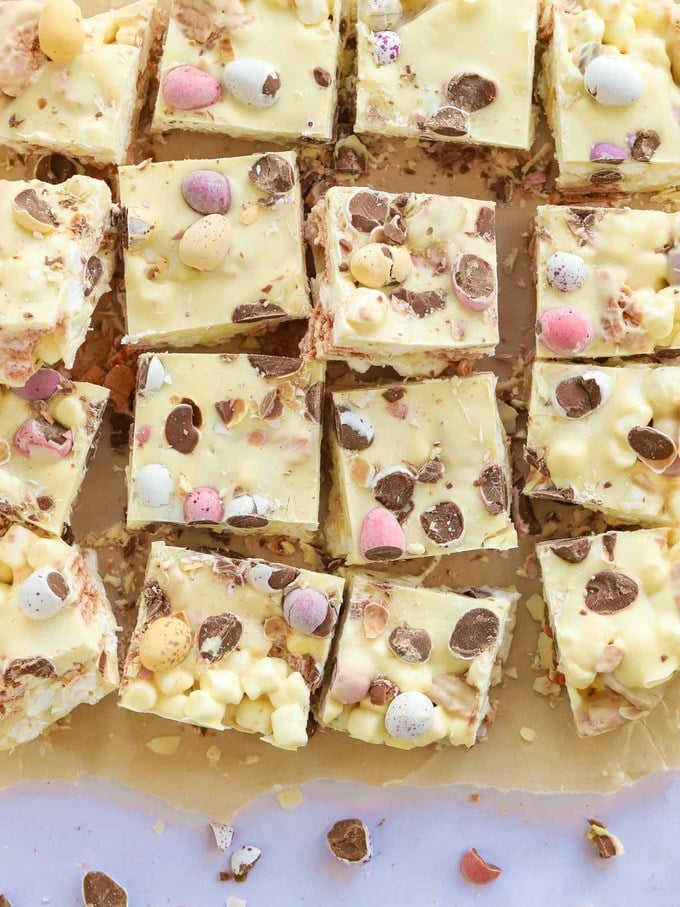 Mini Egg Rocky Road recipe with white chocolate for Easter