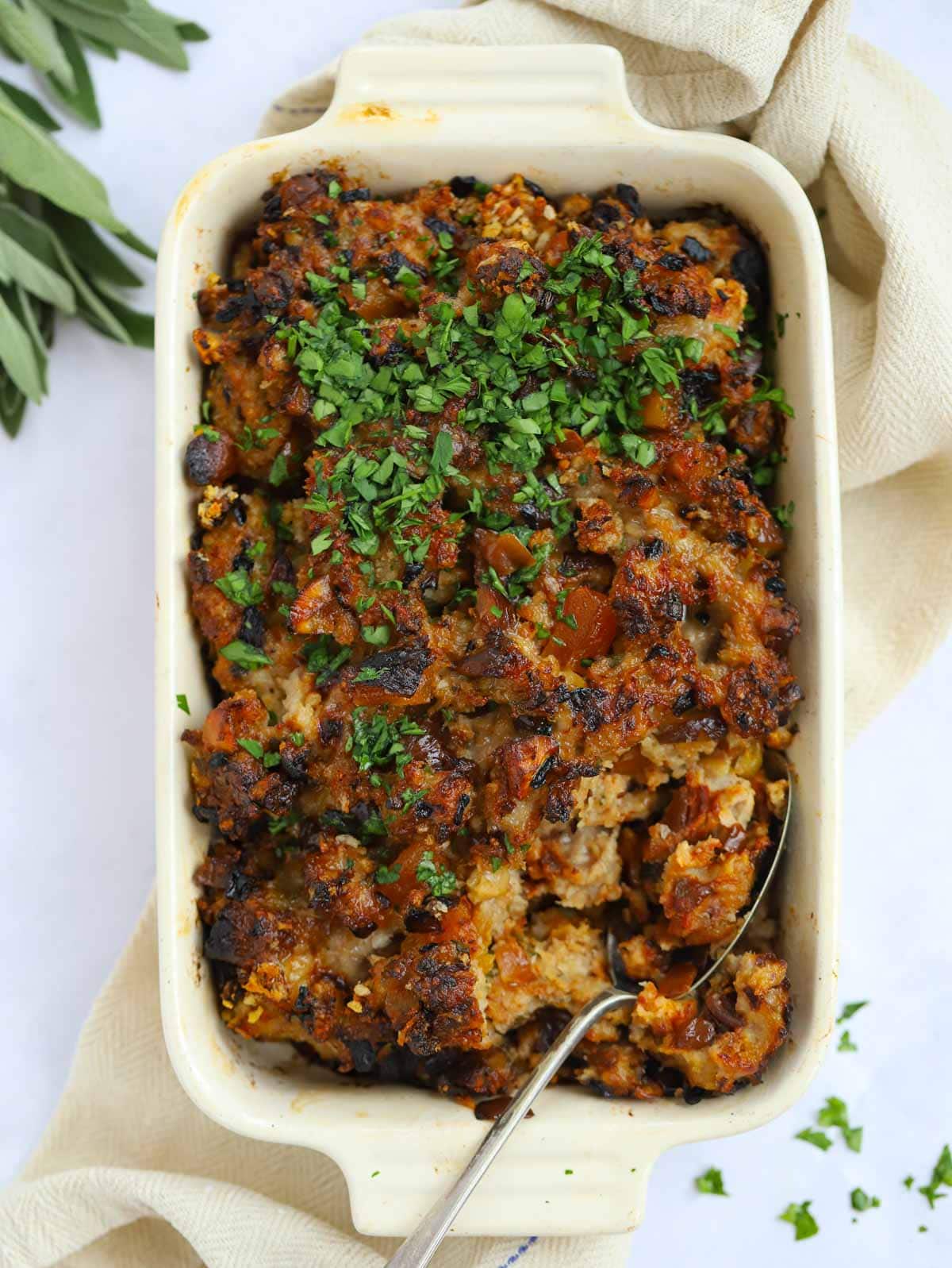 Sausage stuffing recipe for the best ever homemade stuffing.