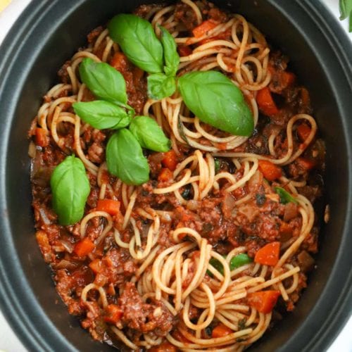 slow cooker bolognese beef sauce for pasta