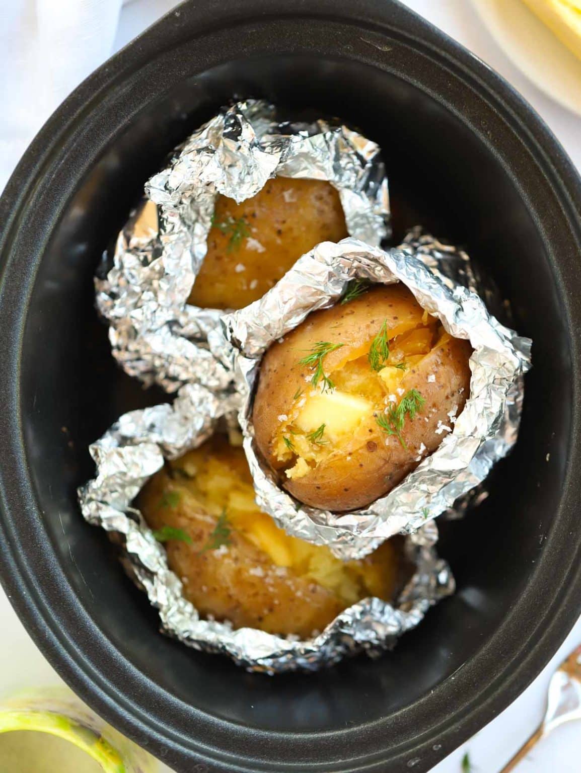 Slow Cooker Jacket Potatoes {Easiest Ever Recipe!}