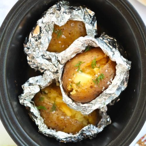Slow Cooker Jacket Potatoes as part of the Summer Slow Cooker Series