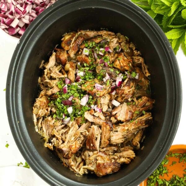 A delicious, juicy Mexican-inspired meal. Here is the Pork Carnitas recipe