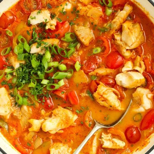 Delicious Fish Stew with Paprika and Lime