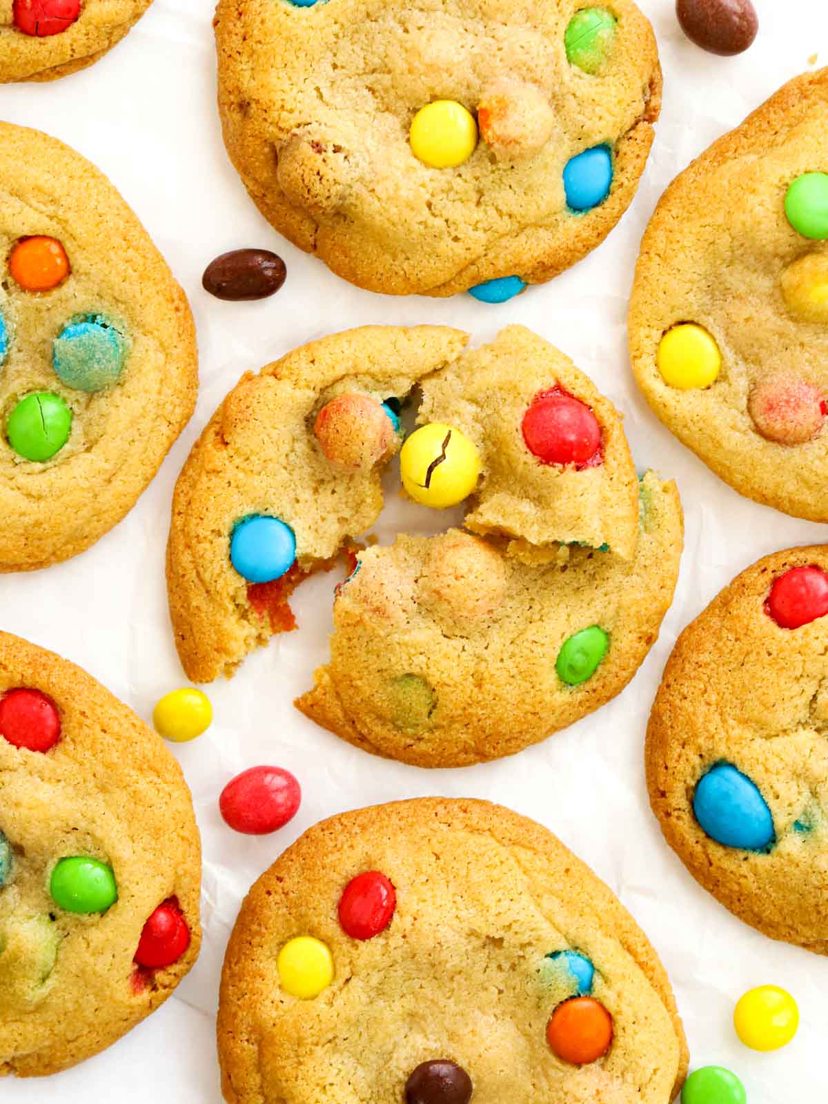 Cookies topped with M and Ms recipe.