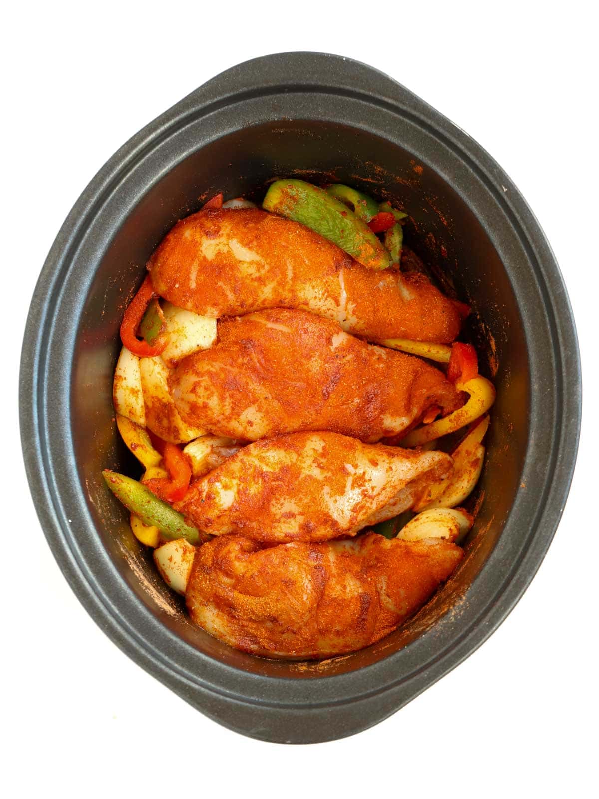 Recipe guide for making chicken fajitas in the slow cooker