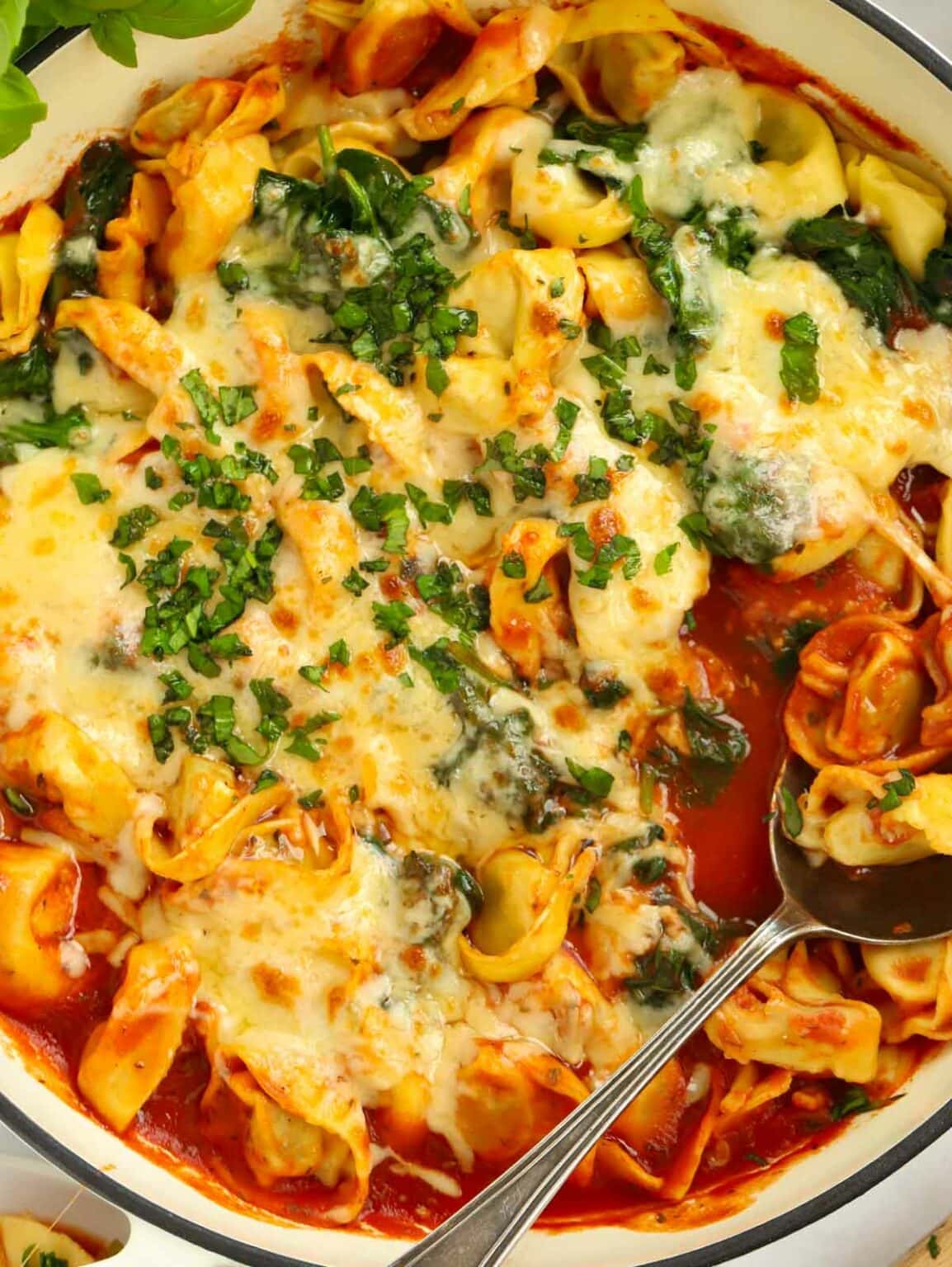 Baked Tortellini 'Lasagne' {10 Minute Meal}