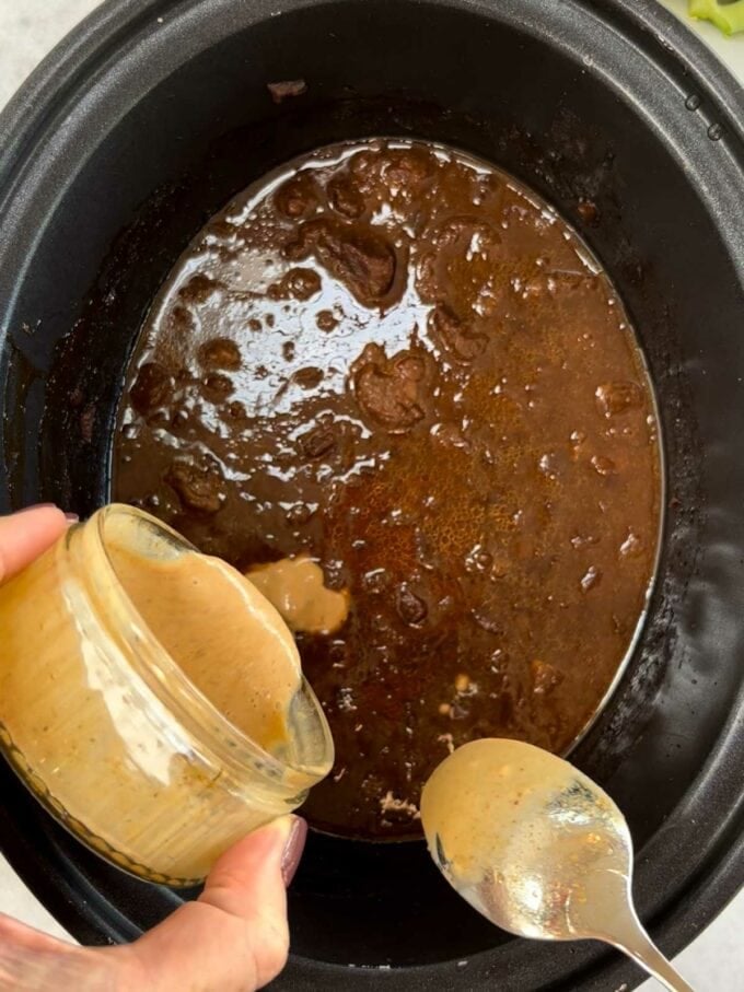 Step 3 in the recipe for Slow Cooker Beef and Broccoli.