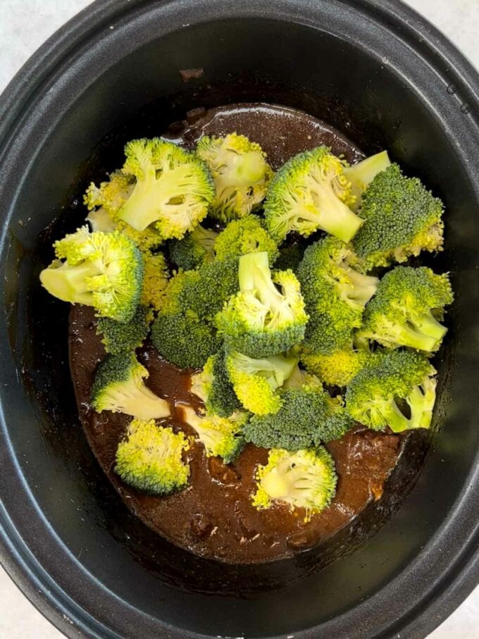 Step 4 in the recipe for Slow Cooker Beef and Broccoli.