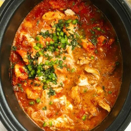 Chicken Tikka Masala made in a slow cooker.