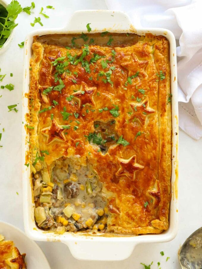 Cheesy Vegetarian Pie {with Puff Pastry}